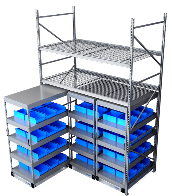 Aisle-Free Mobile Storage System